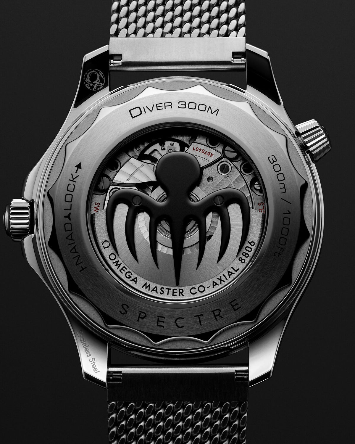 Spectre Edition: Seamaster Diver 300M 42 mm, steel on steel, James Bond