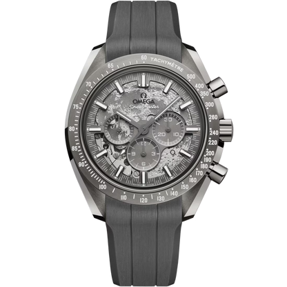 Speedmaster Grey Side of the Moon 44.25 mm, Grey Ceramic on Rubber Strap