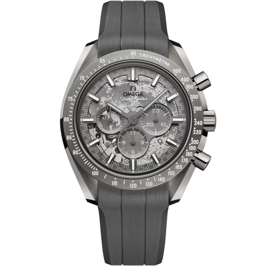 Speedmaster Grey Side of the Moon 44.25 mm, Grey Ceramic on Rubber Strap