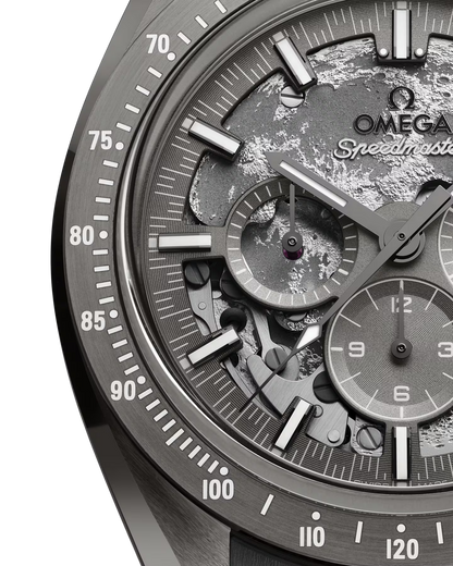 Speedmaster Grey Side of the Moon 44.25 mm, Grey Ceramic on Rubber Strap