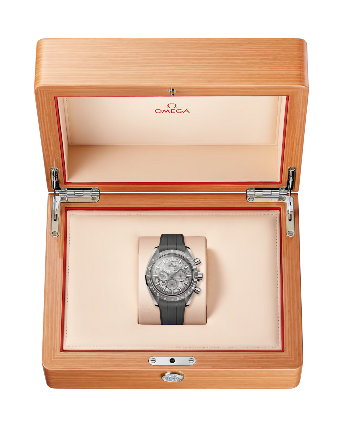 Speedmaster Grey Side of the Moon 44.25 mm, Grey Ceramic on Rubber Strap