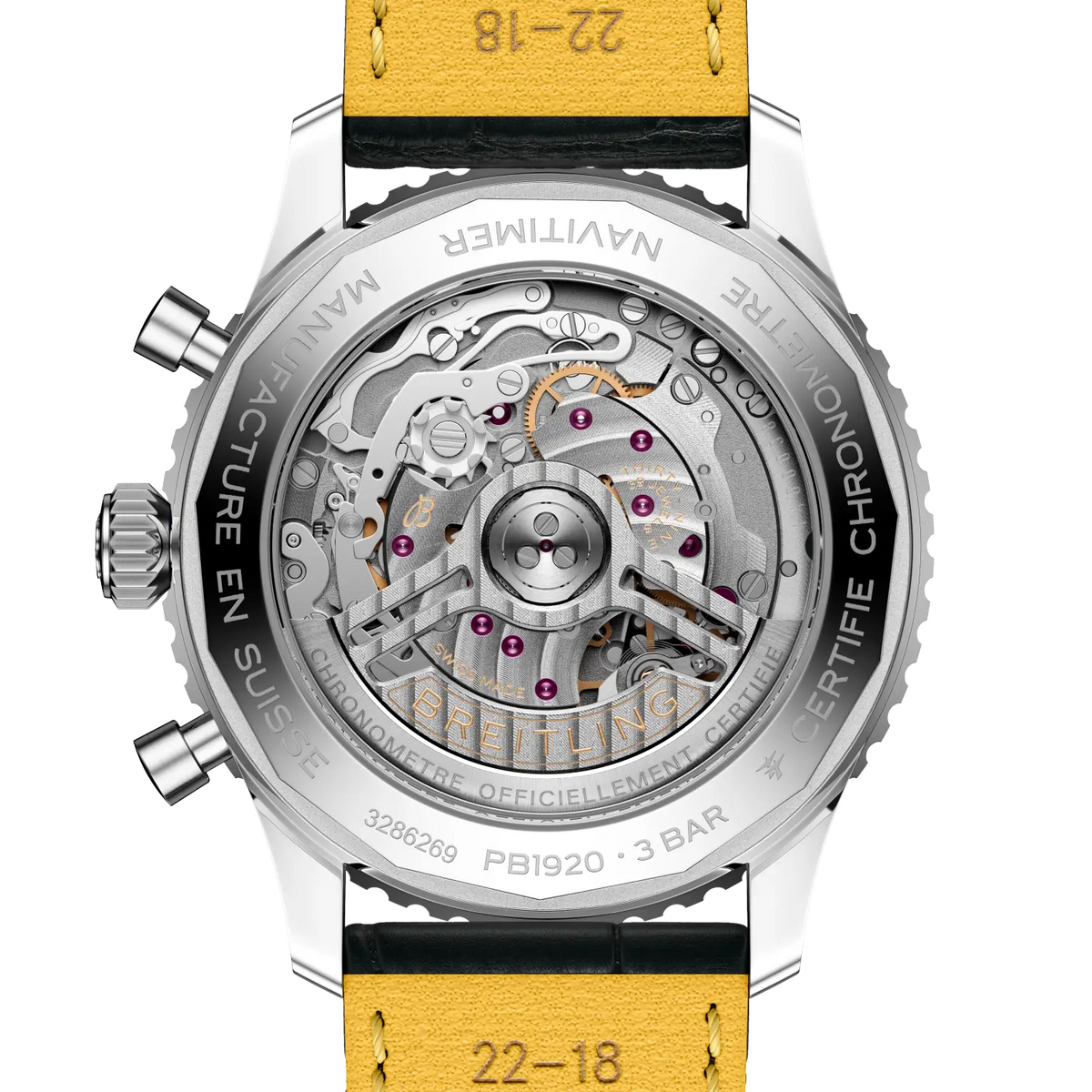 Navitimer B19 Chronograph 43 Perpetual Calendar Stainless steel & platinum 43 mm PB1920251C1P1 fourth view