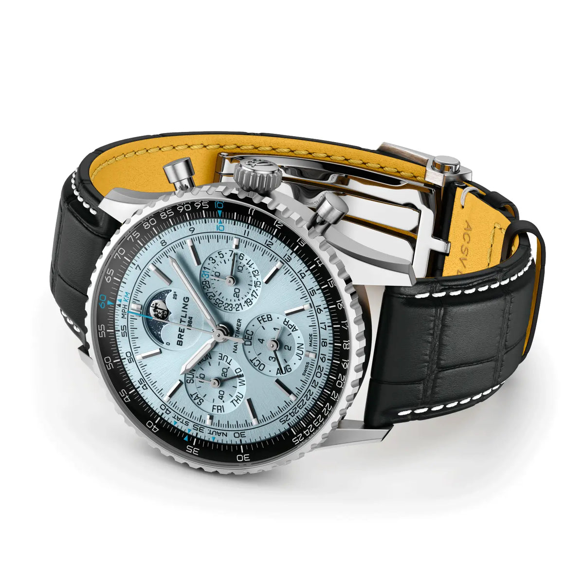 Navitimer B19 Chronograph 43 Perpetual Calendar Stainless steel & platinum 43 mm PB1920251C1P1 third view