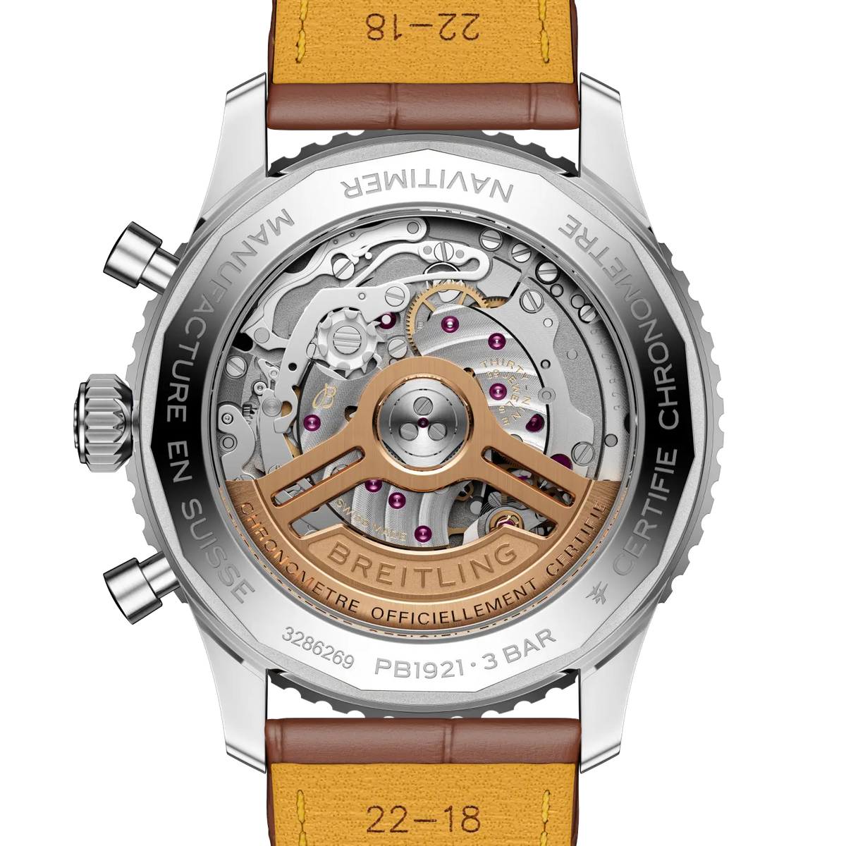 Navitimer B19 Chronograph 43 Perpetual Calendar Stainless steel & platinum 43 mm PB1921251B1P1 fourth view