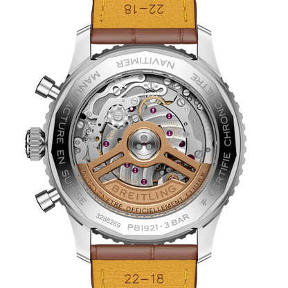 Navitimer B19 Chronograph 43 Perpetual Calendar Stainless steel & platinum 43 mm PB1921251B1P1 fourth view
