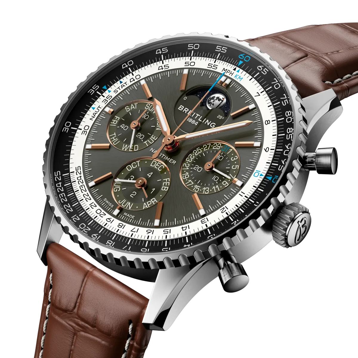 Navitimer B19 Chronograph 43 Perpetual Calendar Stainless steel & platinum 43 mm PB1921251B1P1 secondary view