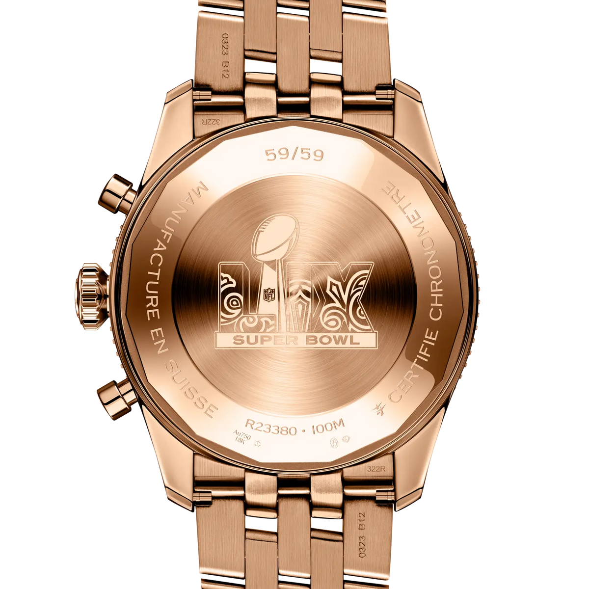 Classic AVI Chronograph 42 Super Bowl LIX Philadelphia Eagles Limited Edition 18k red gold 42 mm R233802A1L1R1 fourth view