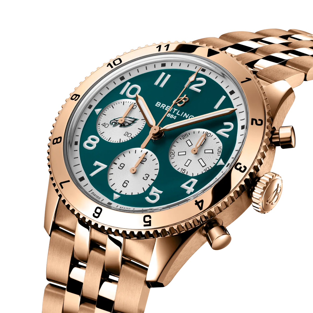 Classic AVI Chronograph 42 Super Bowl LIX Philadelphia Eagles Limited Edition 18k red gold 42 mm R233802A1L1R1 second view