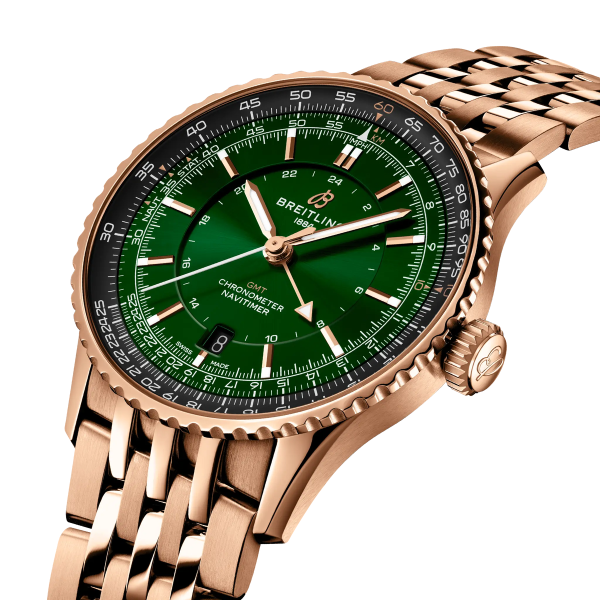 Navitimer Automatic GMT 41 Small scale traceable 18K red gold 41 mm R32310251L1R1 secondary view