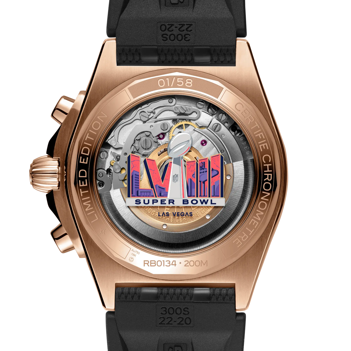 Chronomat B01 42 Super Bowl LVIII 18k red gold 42 mm RB01343A1C1S1 fourth view