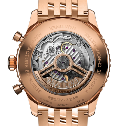Navitimer B01 Chronograph 46 18k red gold 46 mm RB0137241G1R1 fourth view