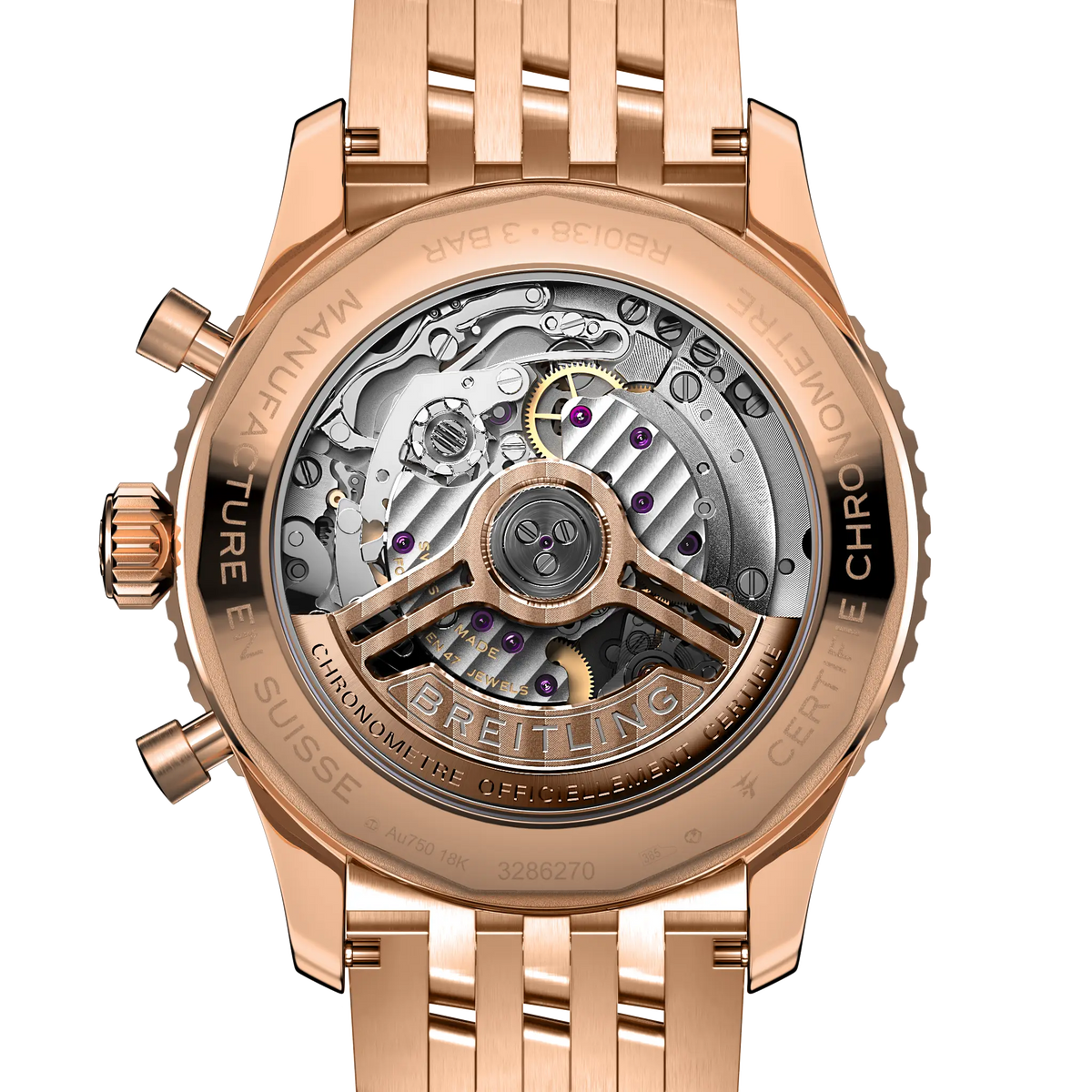 Navitimer B01 Chronograph 43 18k red gold 43 mm RB0138211B1R1 fourth view