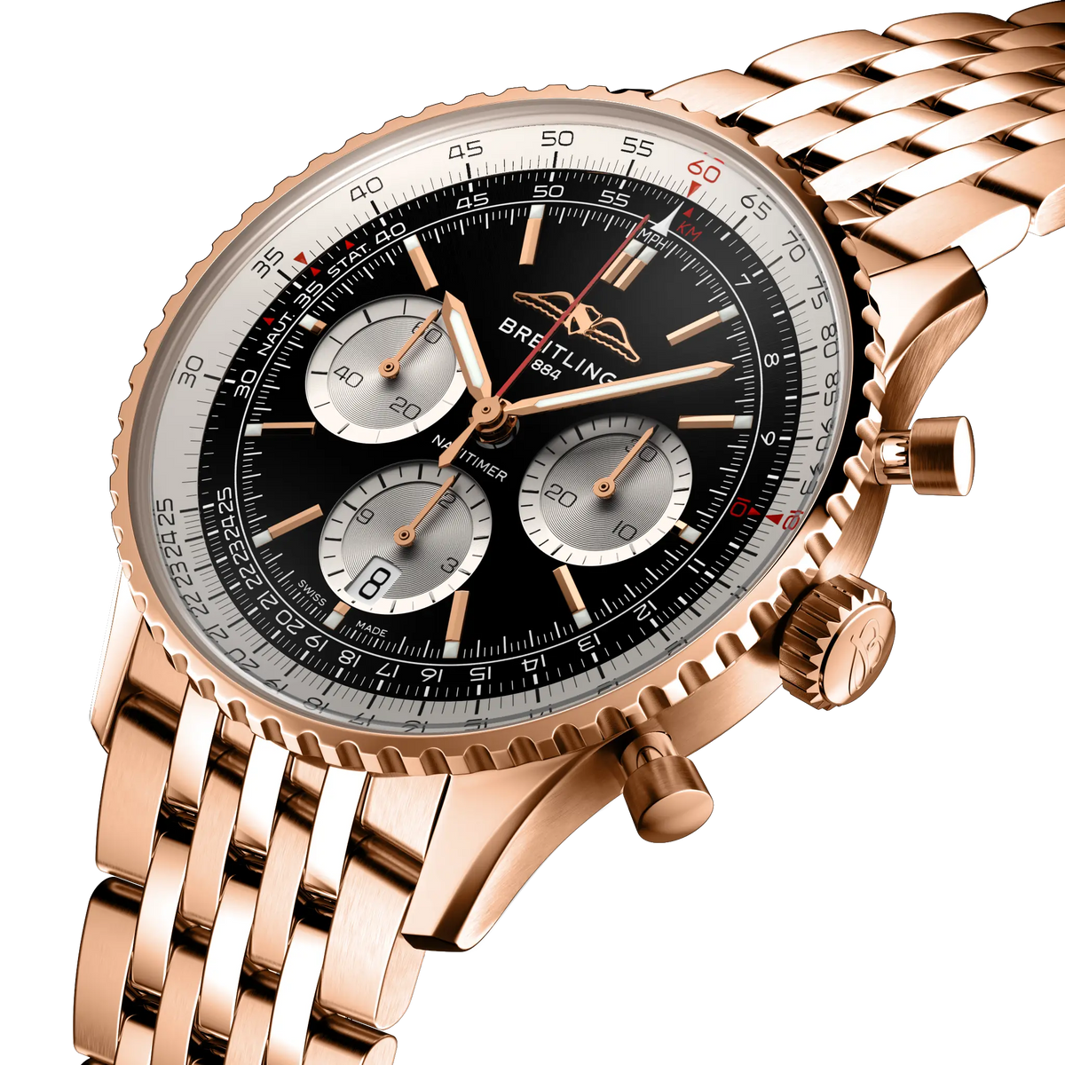 Navitimer B01 Chronograph 43 18k red gold 43 mm RB0138211B1R1 secondary view