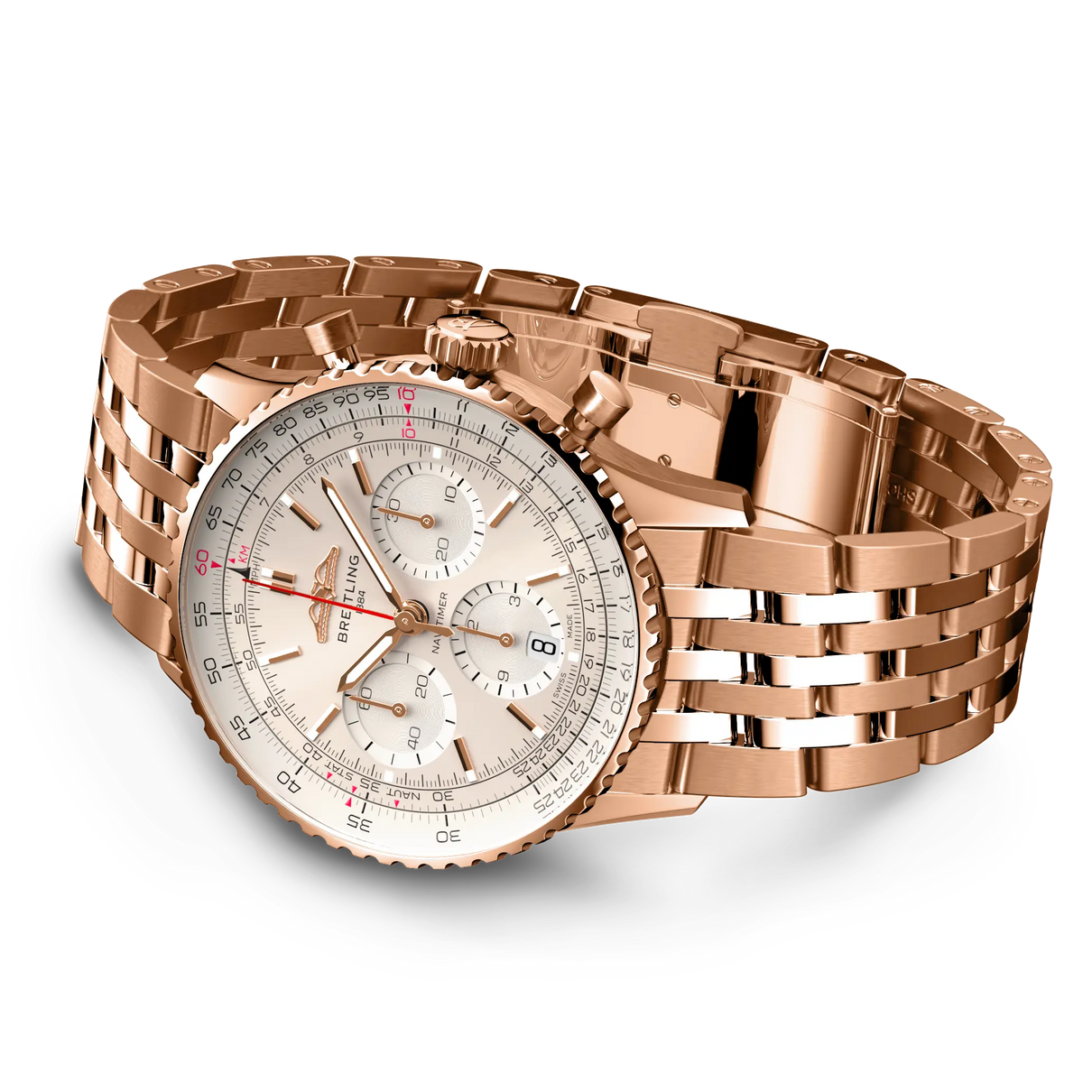 Navitimer B01 Chronograph 41 18k red gold 41 mm RB0139211G1R1 third view