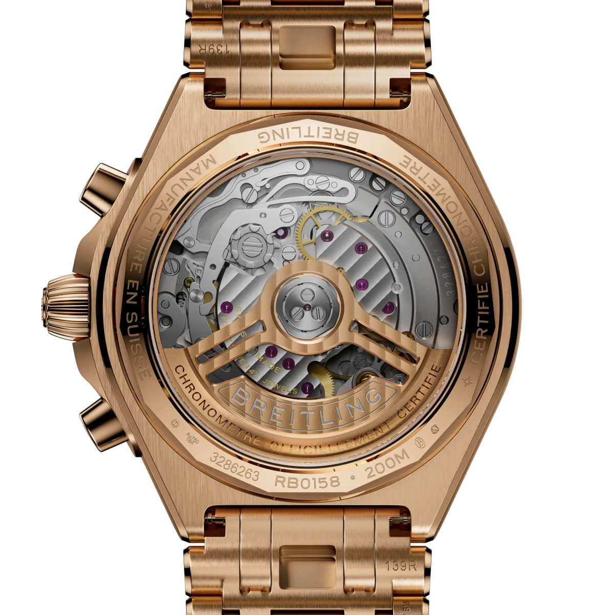 Chronomat B01 Chronograph 42 18k red gold 42 mm RB0158101Q1R1 fourth view