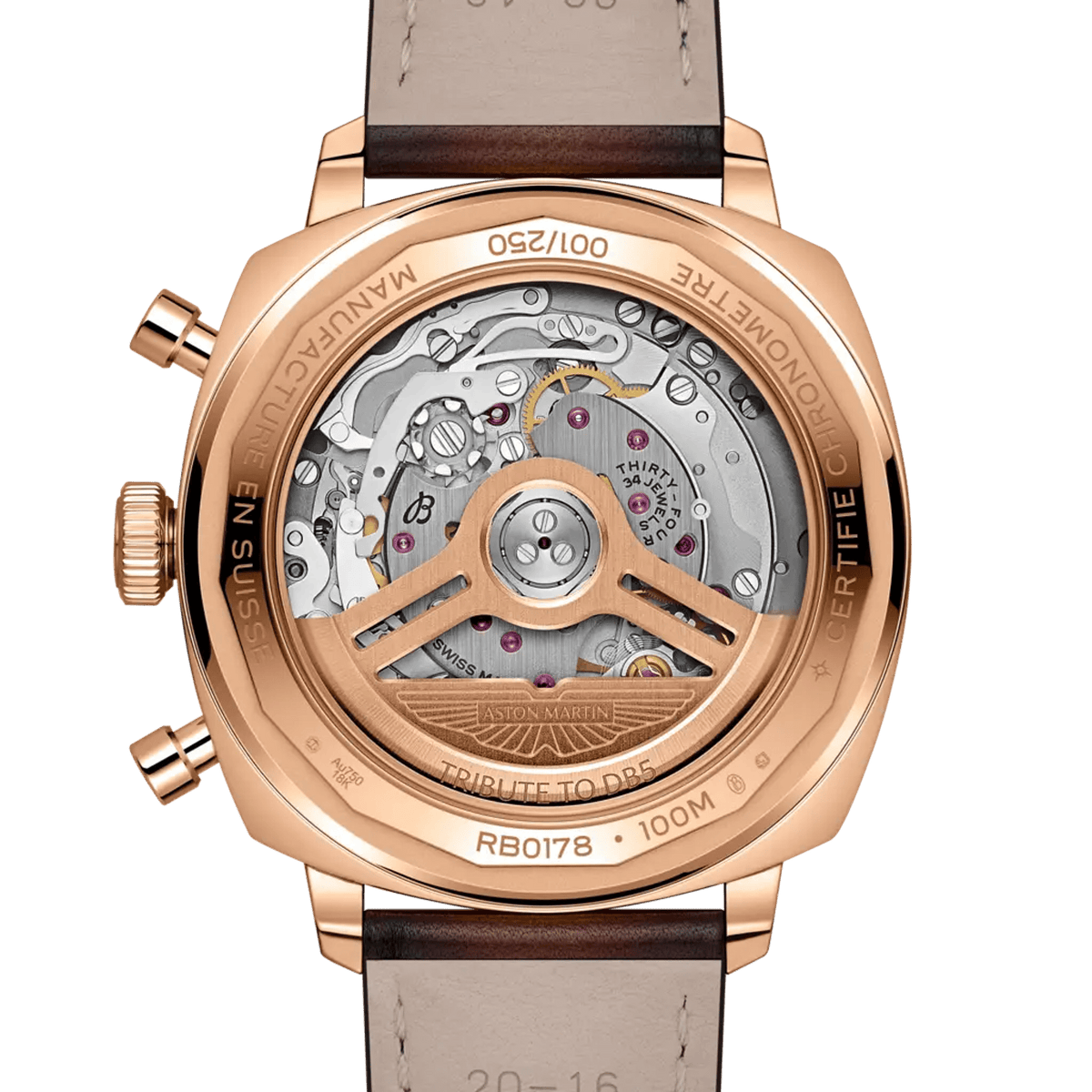 Top Time B01 Chronograph 41 Tribute to Aston Martin DB5 18k red gold 41 mm RB0178131B1X1 third view