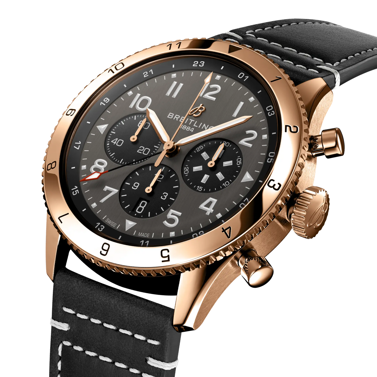 Super AVI B04 Chronograph GMT 46 P-51 Mustang 18k red gold 46 mm RB04451A1B1X1 second view