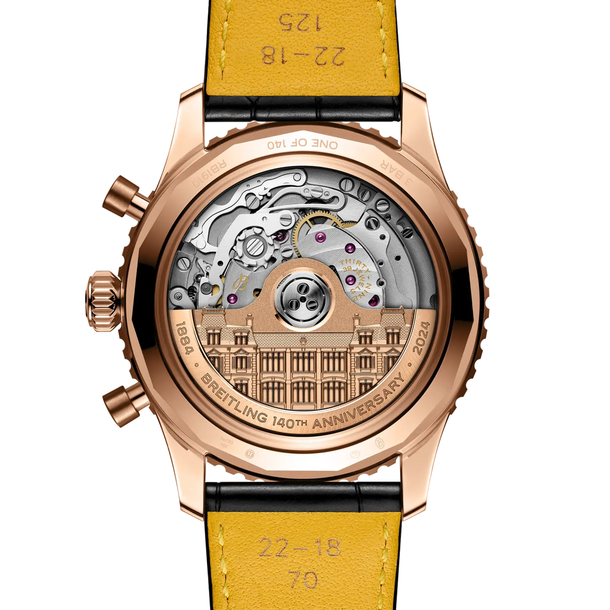 Navitimer B19 Chronograph 43 Perpetual Calendar 140th Anniversary 18k red gold 43 mm RB19101A1H1P1 fourth view