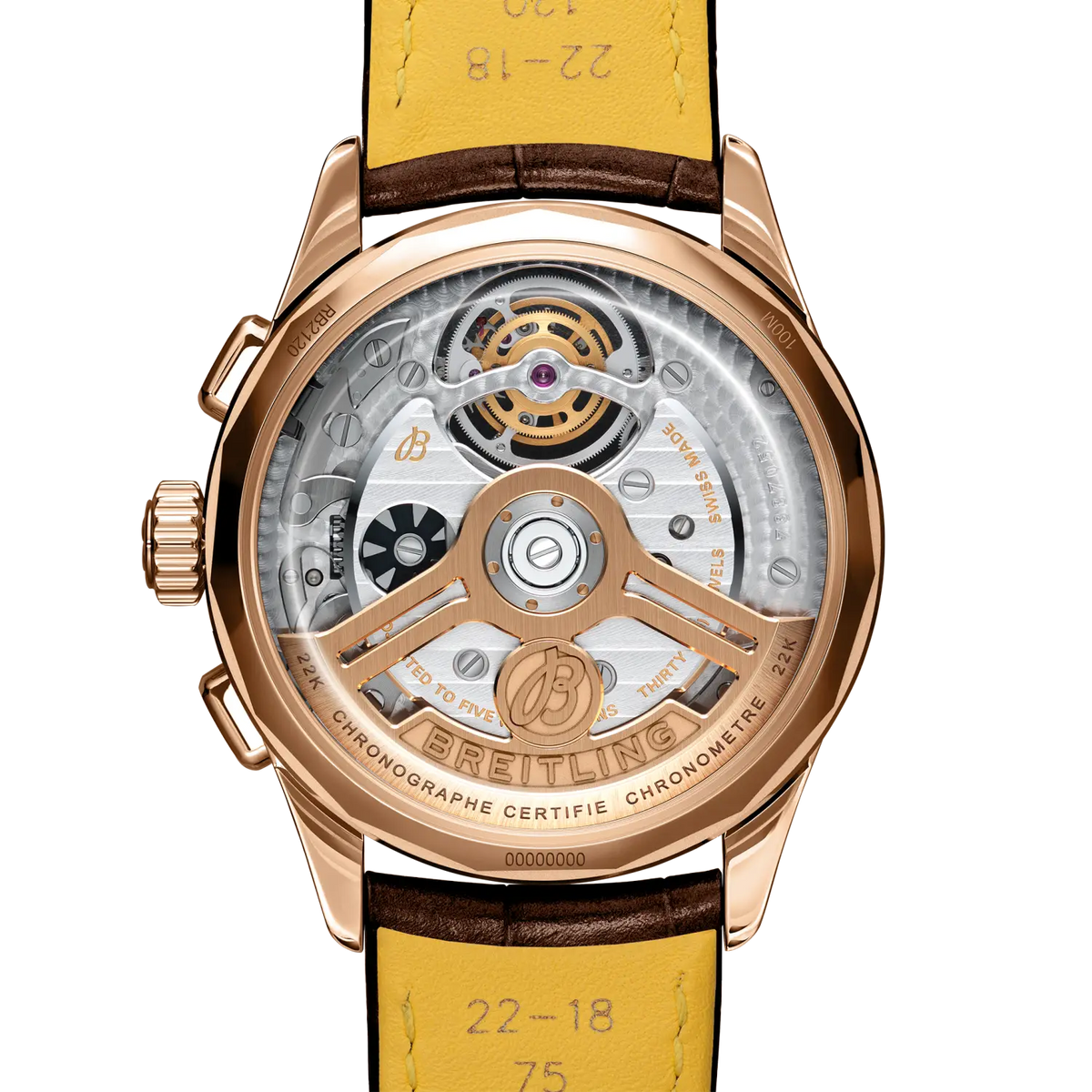 Premier B21 Chronograph Tourbillon 42 Léon Breitling 18k red gold 42 mm RB2120211G1P1 third view