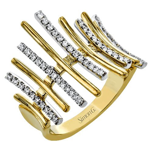 Right Hand Ring In 18k Gold With Diamonds - Simon G. Jewelry