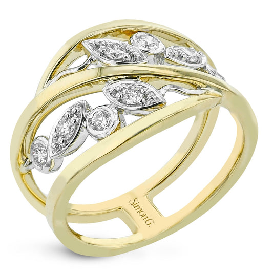 Right Hand Ring in 18k Gold with Diamonds - Simon G. Jewelry