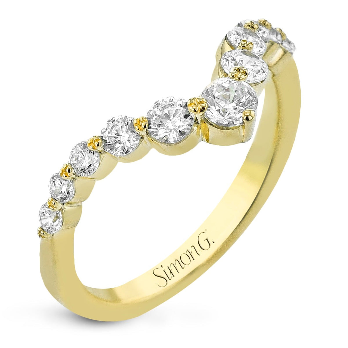 Right Hand Ring in 18k Gold with Diamonds - Simon G. Jewelry