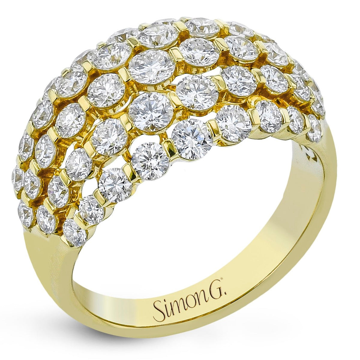 Right Hand Ring in 18k Gold with Diamonds - Simon G. Jewelry