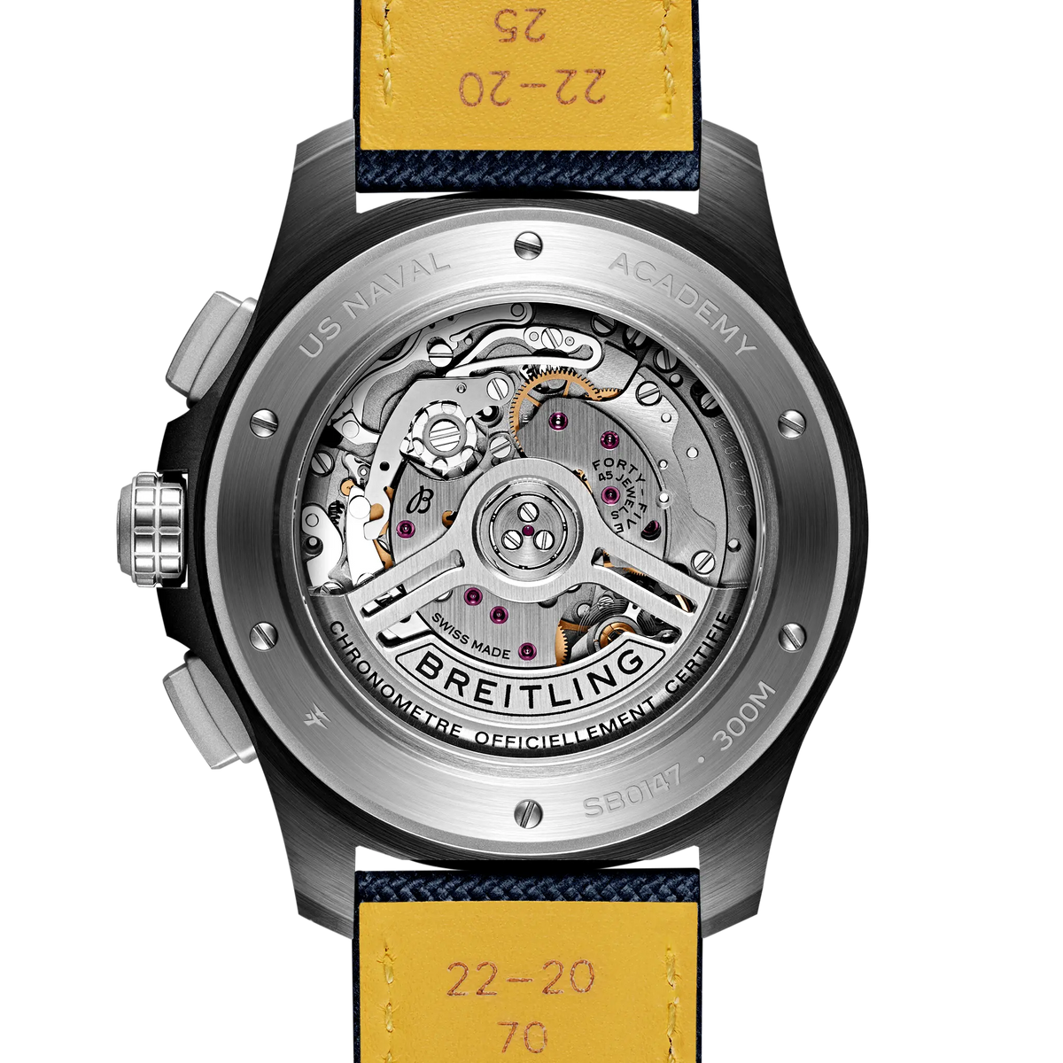 Avenger B01 Chronograph 44 Night Mission US Naval Academy Ceramic 44 mm SB01474A1C1X1 fourth view