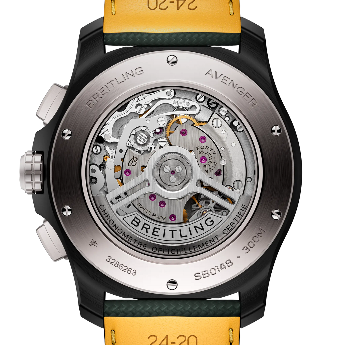 Super Avenger B01 Chronograph 46 Night Mission Ceramic 46 mm SB0148101B1X1 fourth view