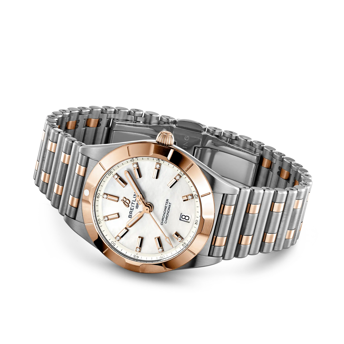 Chronomat 32 Stainless steel & 18k red gold 32 mm U77310101A2U1 third view