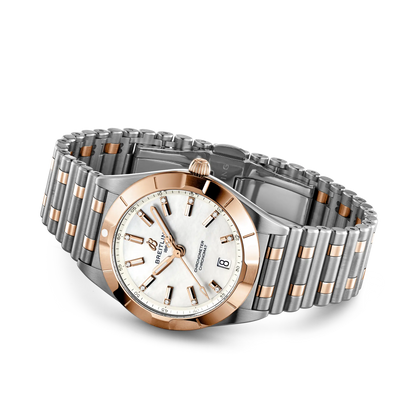Chronomat 32 Stainless steel & 18k red gold 32 mm U77310101A2U1 third view