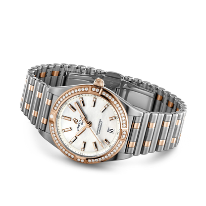 Chronomat 32 Stainless steel & 18k red gold (gem-set) 32 mm U77310591A2U1 third view