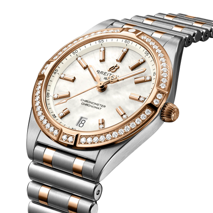 Chronomat 32 Stainless steel & 18k red gold (gem-set) 32 mm U77310591A2U1 second view