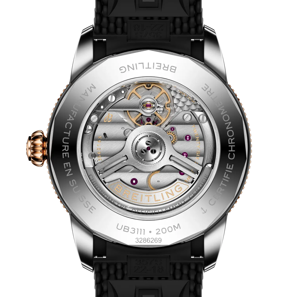 Superocean Heritage B31 Automatic 42 Stainless steel & 18k red gold 42 mm UB3111241B1S1 third view