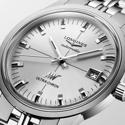 Ultra-Chron Classic 37.00 mm Sunray silver Stainless steel L25374726 L2.537.4.72.6 detailed view