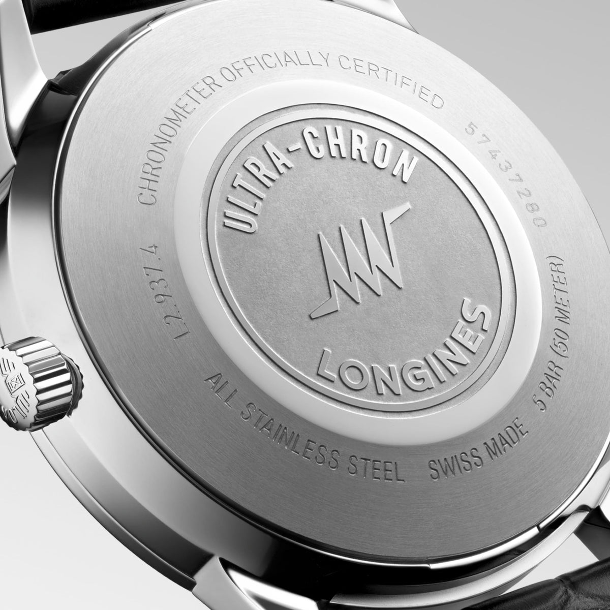 Ultra-Chron Classic 40.00 mm Sunray silver Stainless steel L29374722 L2.937.4.72.2 back view
