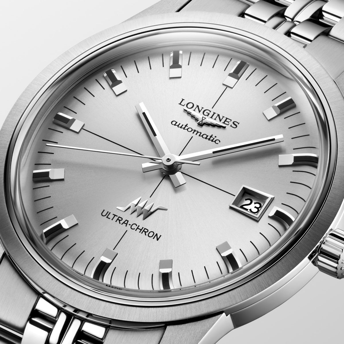 Ultra-Chron Classic 40.00 mm Sunray silver Stainless steel L29374726 L2.937.4.72.6 detailed view