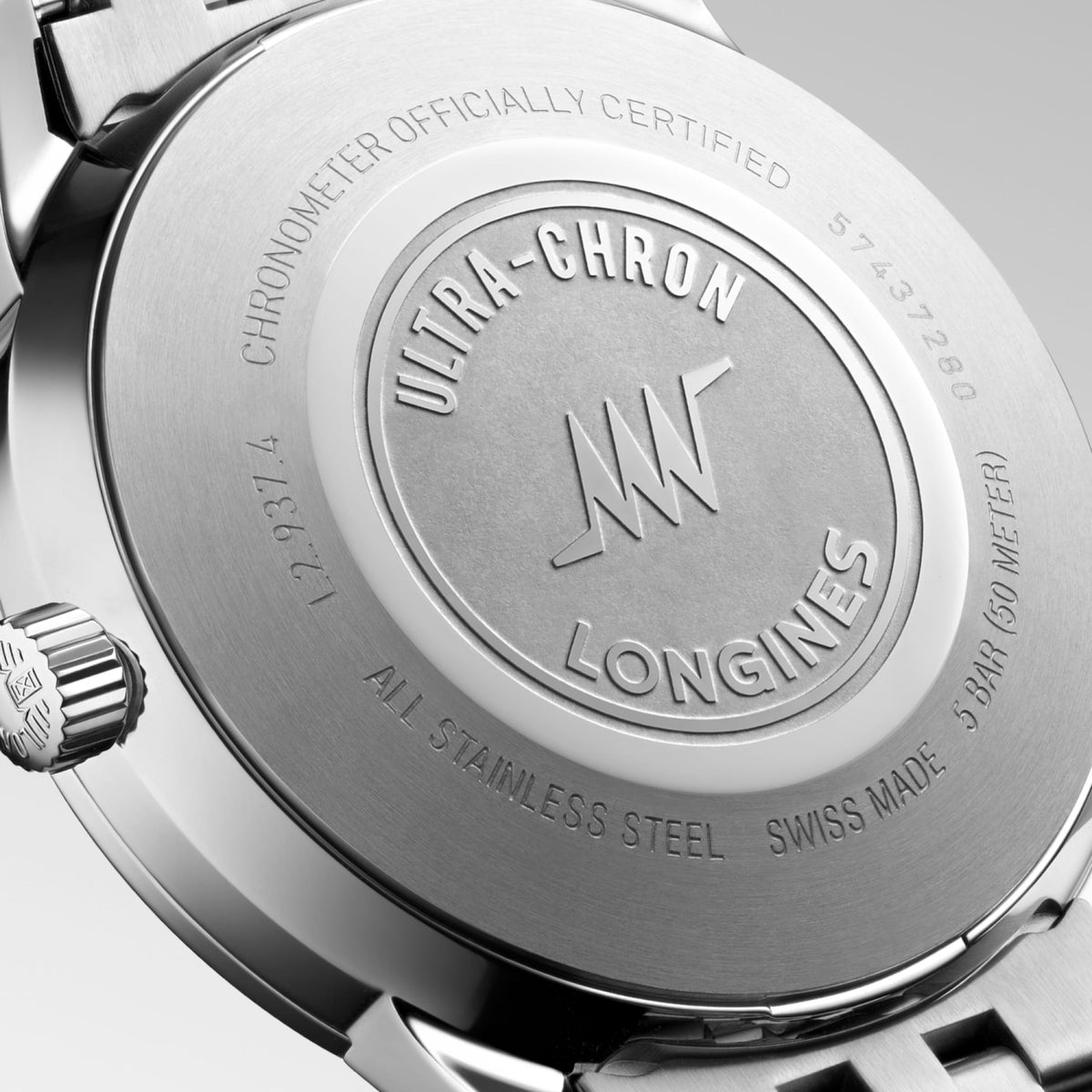 Ultra-Chron Classic 40.00 mm Sunray silver Stainless steel L29374726 L2.937.4.72.6 back view