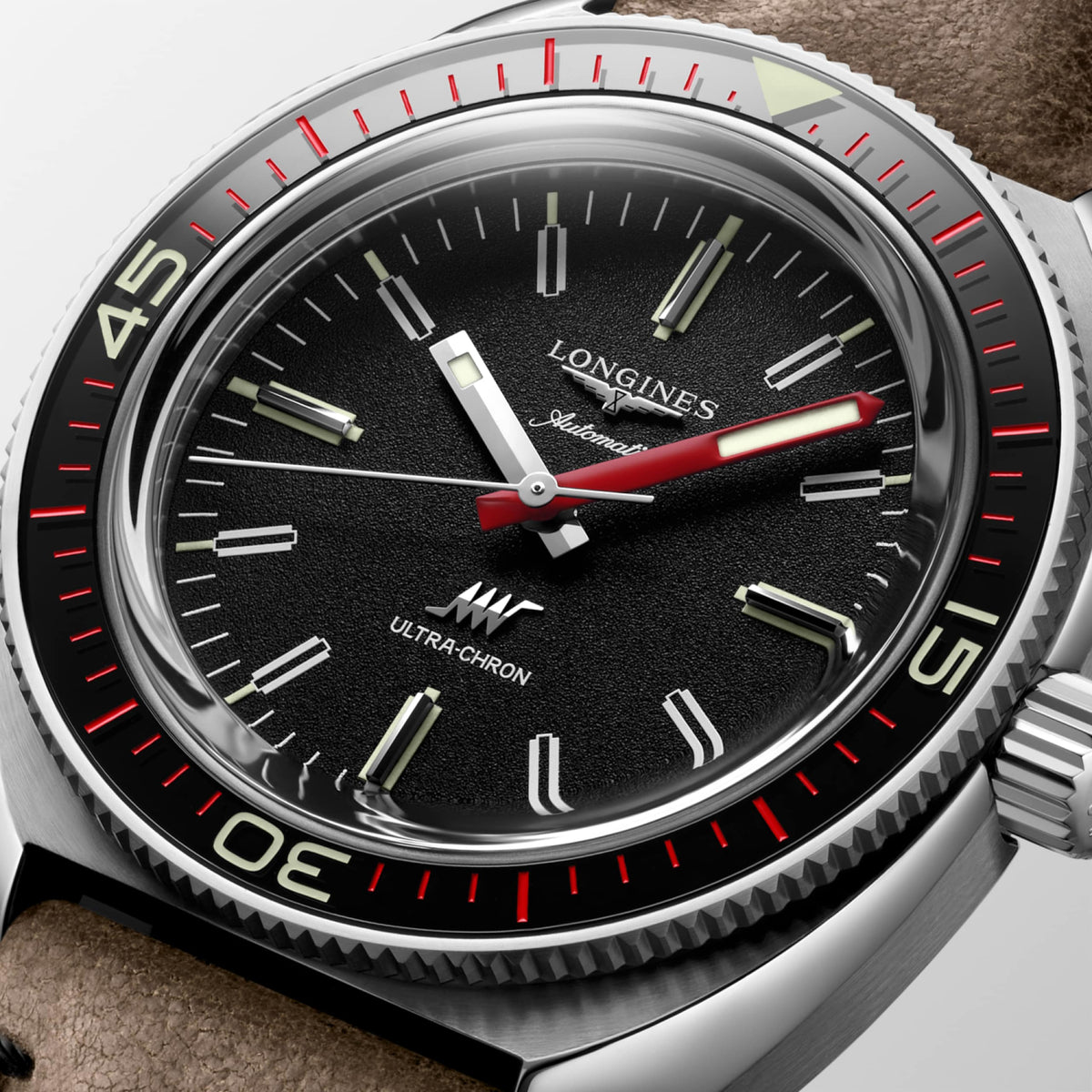 Ultra‑Chron 43.00 mm Black Stainless steel and sapphire L28364522 L2.836.4.52.2 detailed view