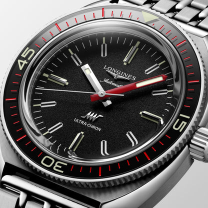 Ultra‑Chron 43.00 mm Black Stainless steel and sapphire L28364526 L2.836.4.52.6 detailed view