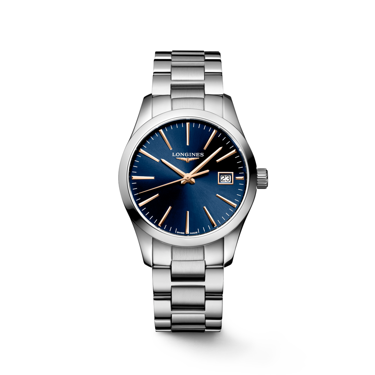 Conquest Classic 34.00 mm Blue Stainless steel L23864926 L2.386.4.92.6 front view