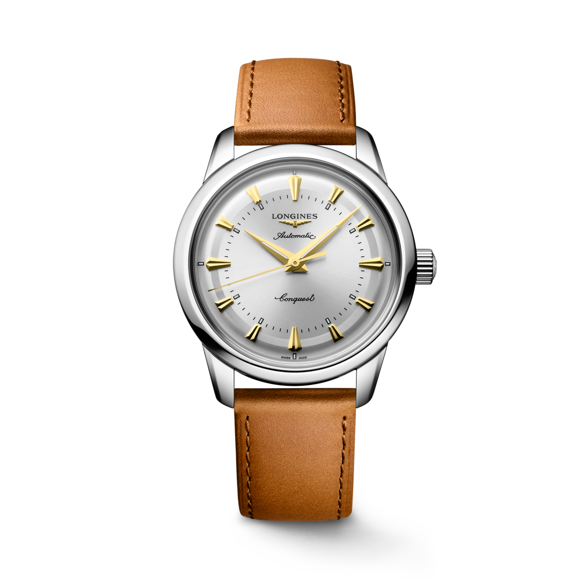Conquest Heritage 38.00 mm Opaline Ivory Stainless steel L16494722 L1.649.4.72.2 front view