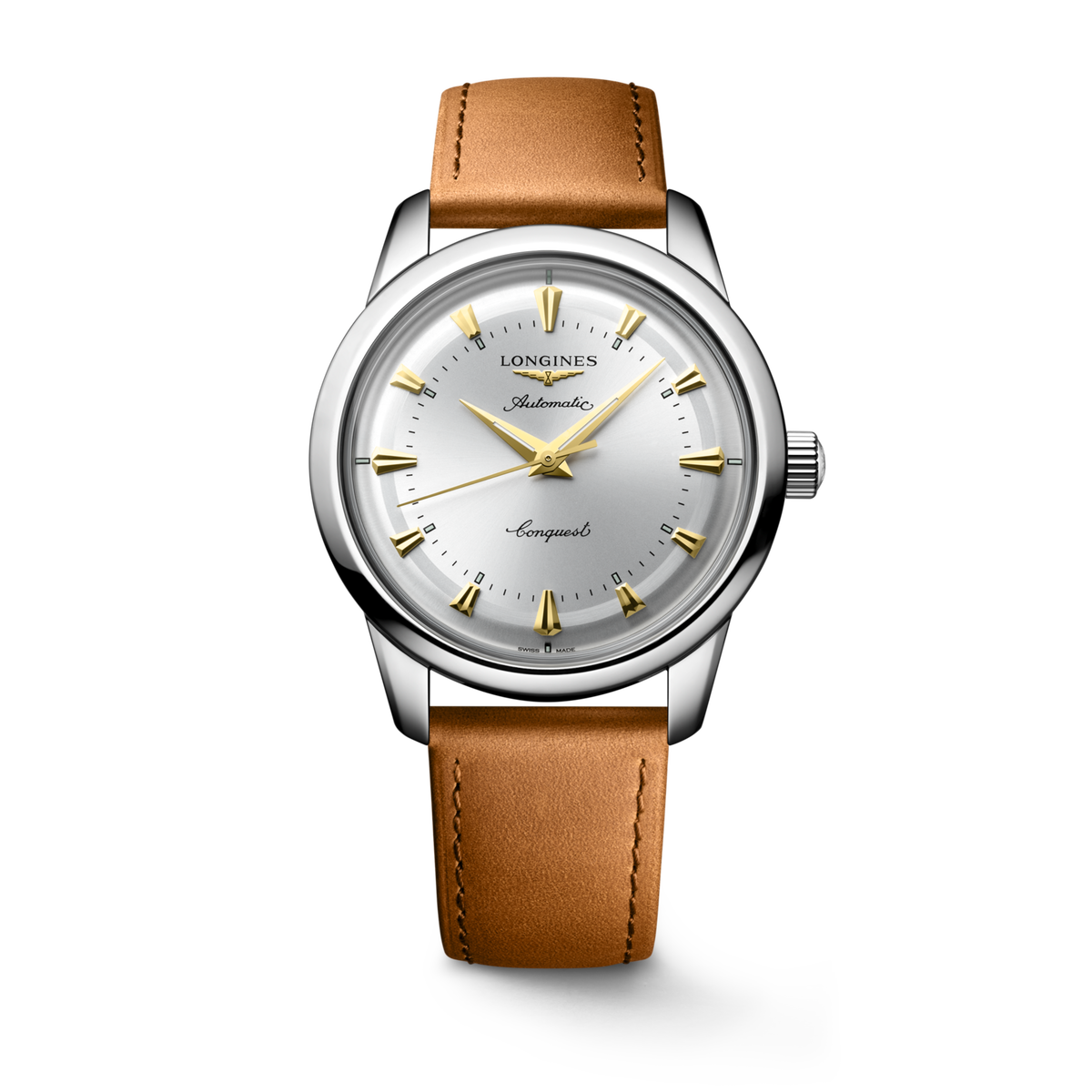 Conquest Heritage 40.00 mm Opaline Ivory Stainless steel L16504722 L1.650.4.72.2 front view