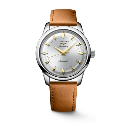 Conquest Heritage 40.00 mm Opaline Ivory Stainless steel L16504722 L1.650.4.72.2 front view