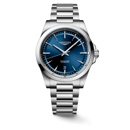 Conquest 41.00 mm Sunray blue Stainless steel L38304926 L3.830.4.92.6 front view