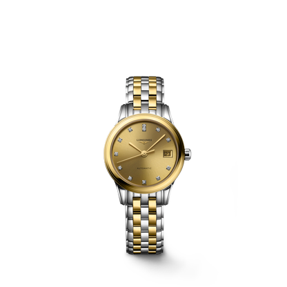 Flagship Classic 26.00 mm Gilt Stainless steel and yellow PVD coating L42743377 L4.274.3.37.7 front view