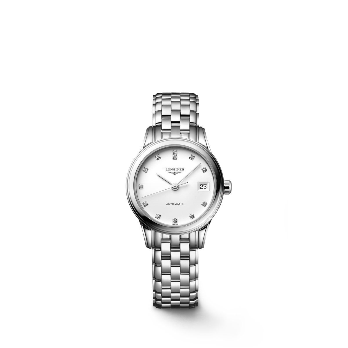 Flagship Classic 26.00 mm White matt Stainless steel L42744276 L4.274.4.27.6 front view