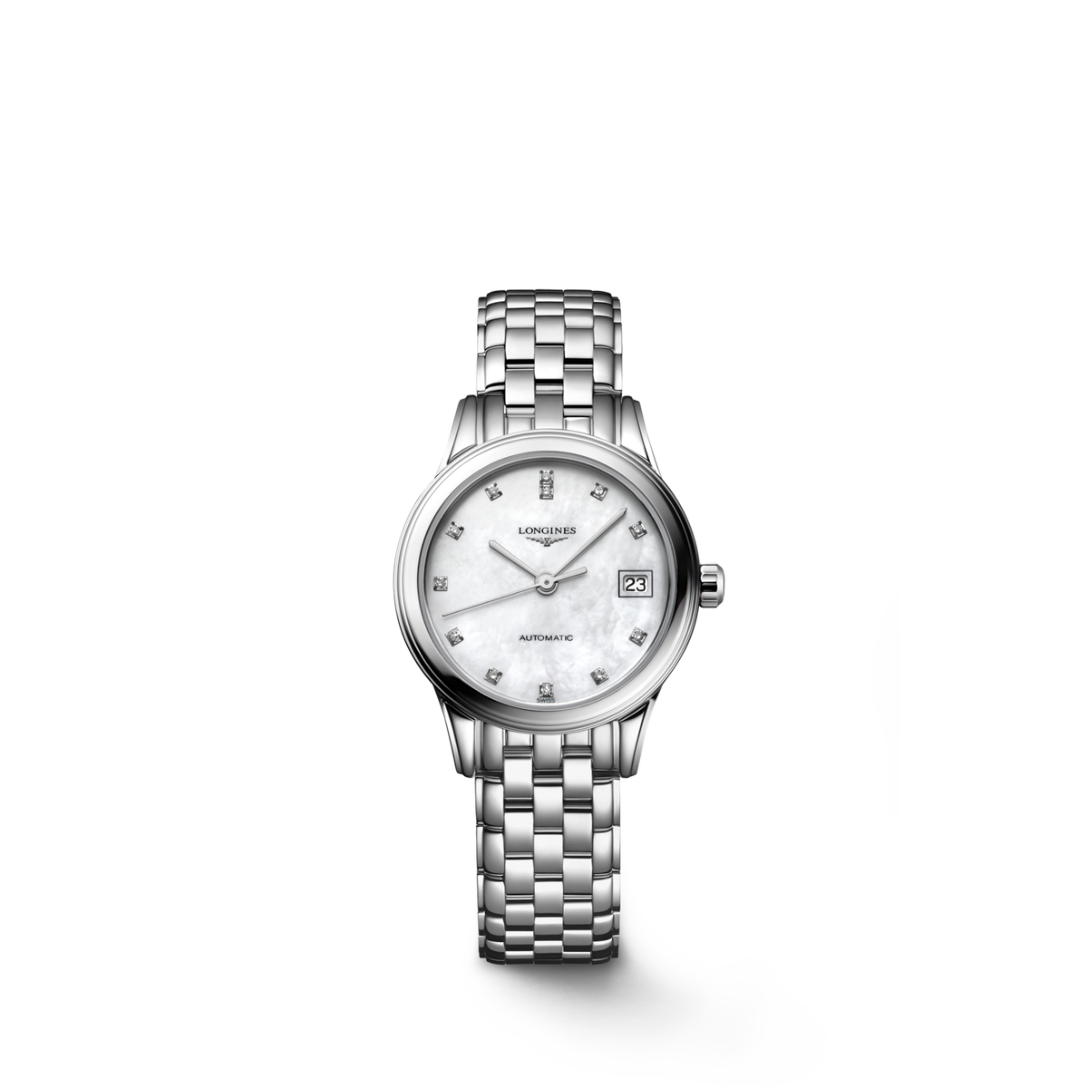 Flagship Classic 26.00 mm White mother-of-pearl Stainless steel L42744876 L4.274.4.87.6 front view