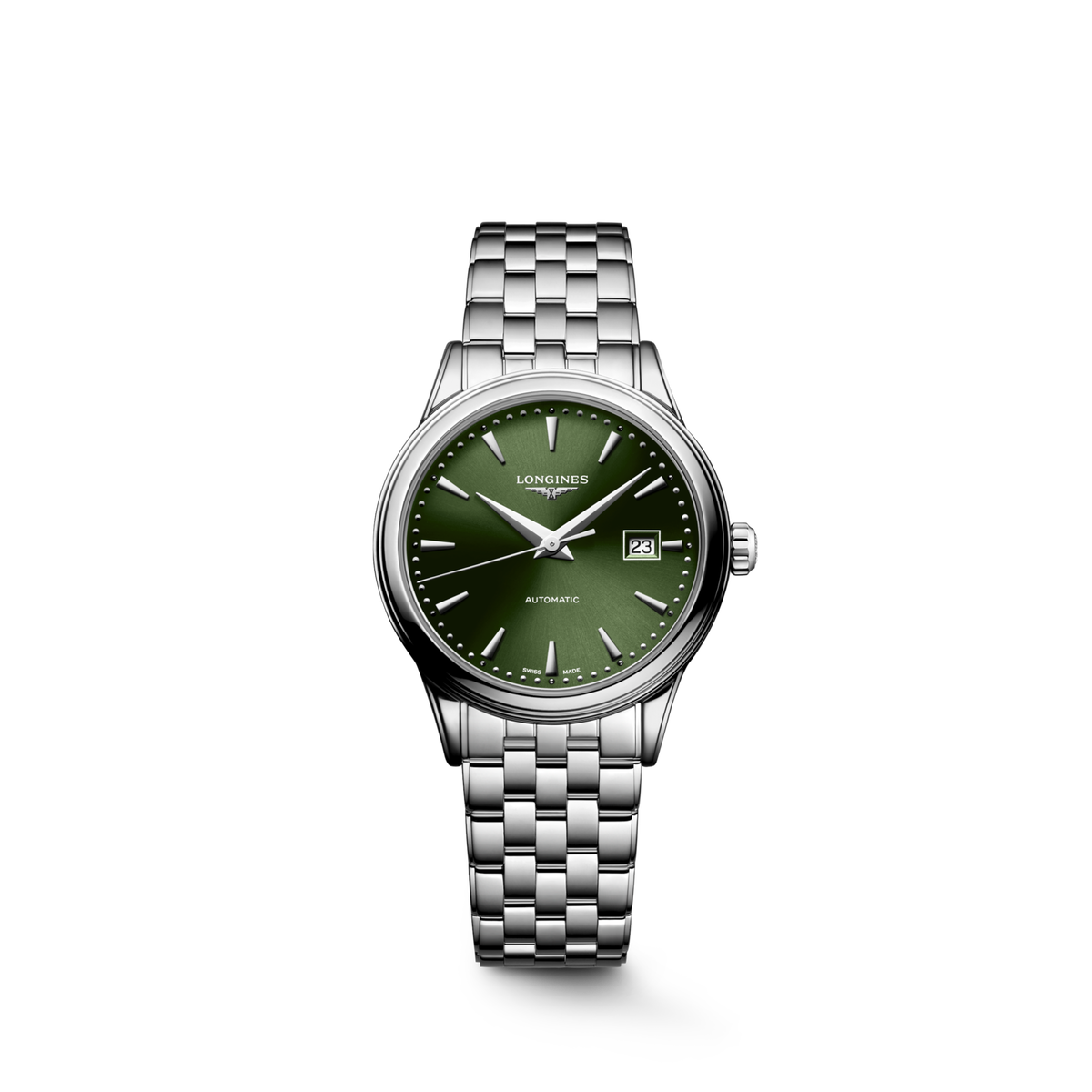 Flagship Classic 30.00 mm Sunray green Stainless steel L43744026 L4.374.4.02.6 front view