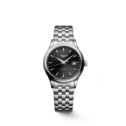 Flagship Classic 30.00 mm Sunray black Stainless steel L43744596 L4.374.4.59.6 front view